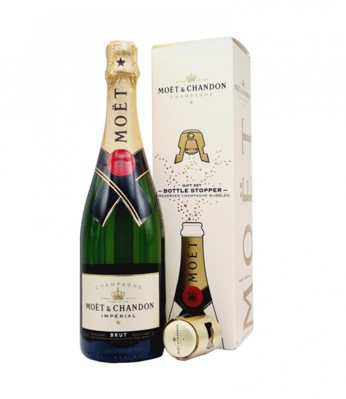 Moet & Chandon Brut Imperial Bottle Stopper Champagne 0.75L 0